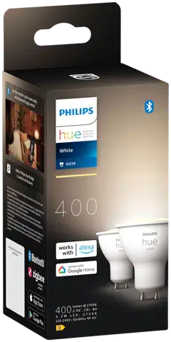 Philips Hue GU10 kohdelamppu 4.2W 27K 400LM valkoinen 2 kappaletta - 2