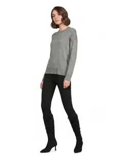 London Fog naisten neule Cashmere 213L264006 - dark grey - 4