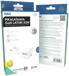 Wave 33W Pikalataava GaN -verkkolaturi, 1 x USB Type-C, Valkoinen - 2