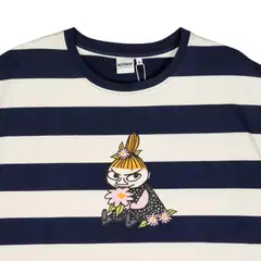 Muumi naisten t-paita Saimi Myy raita 592170 - tummansininen - 2