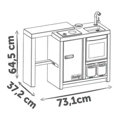 Smoby Kitchen Island, keittiösaareke kokkailuleikkeihin - 5