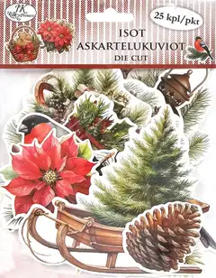 J.K. Primeco isot askartelukuviot Jouluaihe vintage 25kpl - 1