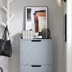 SoBuy kenkäkaappi vaaleanharmaa FSR151-H-HG - 3