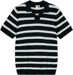 WKLY. miesten lyhythihainen neule 195W152508 - D.blue-white striped - 1