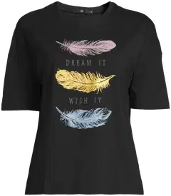 House naisten t-paita print 213H261405 - BLACK - 2