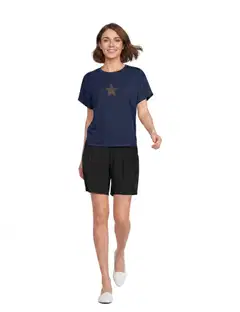 WKLY. naisten lyhythihainen trikoopusero 213W282601 - Navy - 5