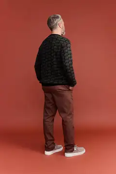 Finlayson miesten neulepusero Elefantti - Green - 4