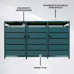 Fornorth roskakatos premium 207x82x121cm - 2