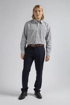 London Fog miesten puvunhousut normaali rf 2020lf2 - Night Sky - 7