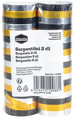 Juhlamaailma serpentiini kulta,musta,hopea 2 rll - 3