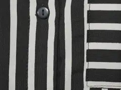 House naisten kauluspaita raita 228H260310 - Black white - 5