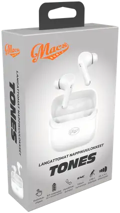 Macs langattomat nappikuulokkeet Tones valkoinen - 2