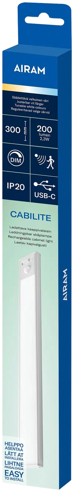 Airam Cabilite kaapistovalo 30cm 3CCT 200lm - 2