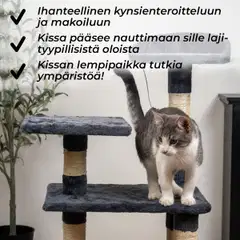 Trekker kissan kiipeilypuu Comfy 103 cm harmaa - 6