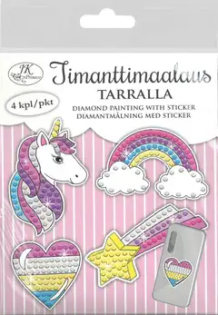 J.K. Primeco timanttimaalaustarra Pinkki 4kpl - 1