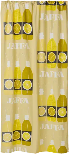 Vallila sivuverho Jaffa 140x250 cm keltainen - 1