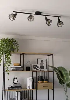 EGLO kattospotti 4-os. Sonnino E14 musta - 5