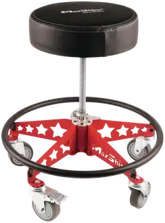 Maxshine 702313 Premium  Detailing jakkara – säädettävä työtuoli 45–65 cm, pehmustettu istuin, 4” teollisuuspyörät, 180 kg kantavuus, lisävarusteena työkalutarjotin - 1