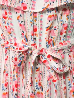 Margaux Riviera naisten pitkä mekko HI-CHO-04 - Pink AOP - 5