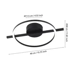 EGLO kattovalaisin Amandolo LED 17W 40 cm RGB CCT musta/valkoinen - 7