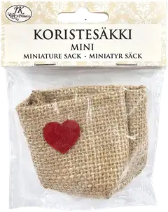 J.K. Primeco koristesäkki mini Sydän punainen - 1