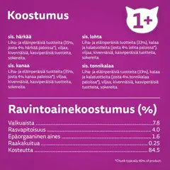 Whiskas 1+ Suosikit Lajitelma hyytelössä (12 x 85 g) - 2