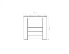 Piha-arkku, grafiitin harmaa, 57x61x160cm - 3