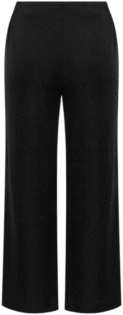 WKLY. naisten juhlavat kimalletrikoohousut wide leg 222W382670 - Black - 2