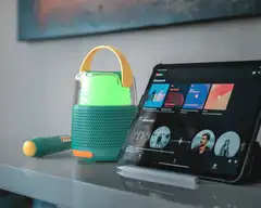 MOB karaokesetti Bluetooth kaiuttimella ja langattomalla mikrofonilla KS-80 vihreä - 4
