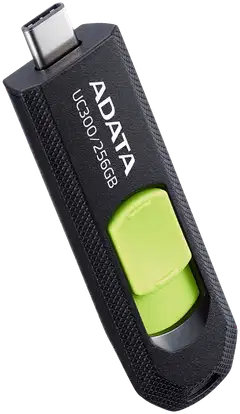 ADATA UC300 USB-muistitikku, 256 GB, musta/vihreä (USB-C 3.2 Gen 1) - 1