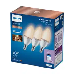 Philips Smart Lighting LED-filamenttilamppu 5W C37 E14 2700-6500K 470lm tunable white 3 kpl - 2
