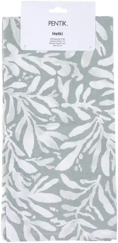Pentik Hetki keittiöpyyhe 2 kpl/setti 50x70 cm lehti vihreä - 1