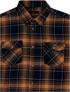 House miesten ruudullinen flanellipaita 194H282508 - Rusty orange-blue-yellow check - 3