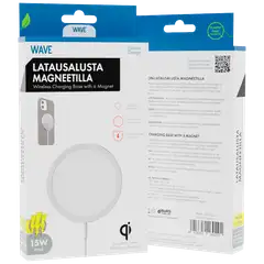 Wave Qi Langaton latausalusta magneetilla, Valkoinen/hopea - 3