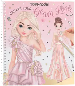 TOPModel Dress Me Up Tarra- ja värityskirja GLAM LOOK - 1
