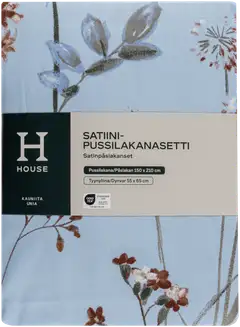 House satiinipussilakanasetti Amanda 150x210 cm vaaleansininen - 2