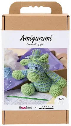 Amigurumi Askartelusetti, Seepra , vaaleansininen, vaaleanvihreä, 1pkk/ 1 pkt - 1