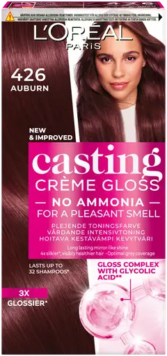 L'Oréal Paris Casting Crème Gloss 426 Auburn semi-permanent hiusväri normaaleille hiuksille 1 pce - 1