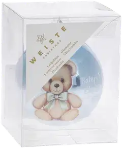 Weiste Baby's 1st  lasipallo 8cm rasiassa, vaaleansininen tai vaaleanpunainen - 3