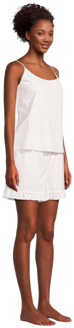 TEX naisten shortsipyjama I279944 - Off white - 4