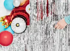 10 x Ilmapallokeskus Oviverho hopeanvärinen 100x200cm - 2