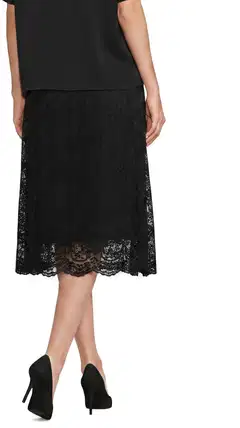 London Fog naisten pitsihame 221L264026 - black - 3