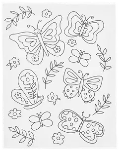 Creativ Company kuvioitu maalauspohja perhoset  24x30 cm - 1