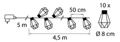 Airam led-lamppusarja  Aureo 4,5 m - 2