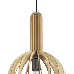 EGLO Riippuvalaisin Velasco 40W Ø31cm puu/musta - 3