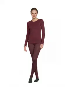 House naisten merinovilla-aluspaita 210H332603 - 19-1617tcx burgundy - 4