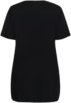From Lou naisten pluskoon lyhythihainen trikootunika Fllouisa - Black Deep - 2