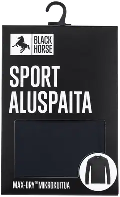 Black Horse miesten pitkähihainen urheilupaita I127 - Black - 2