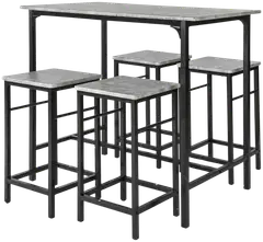 SoBuy baaripöytäsetti harmaa OGT11-HG - 1
