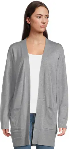 House naisten neuletakki Linda - Light Grey melange - 1